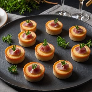 Petits flans au jambon