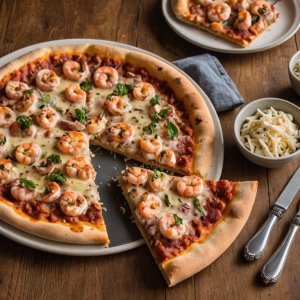 Pizza au thon et aux crevettes