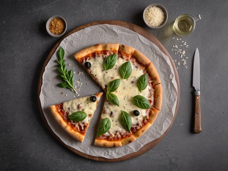 Pizza blanche à la roquette et au parmesan