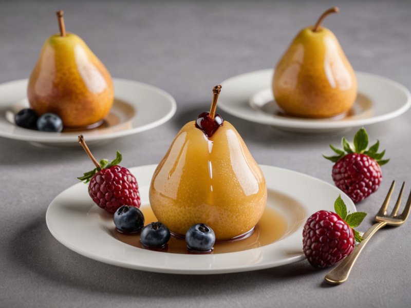 Poire Pochée Miel Cannelle