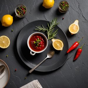 Poivrons rouges marinés