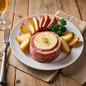Pomme de terre au jambon et fromage