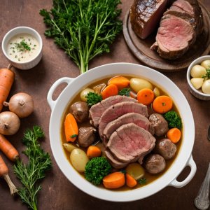 Pot-au-feu de gigot d'agneau