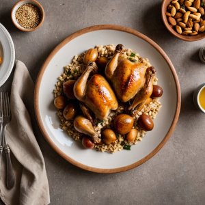 Poulet farci aux dattes