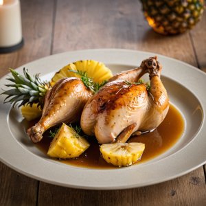 Poulet fumé à l'ananas