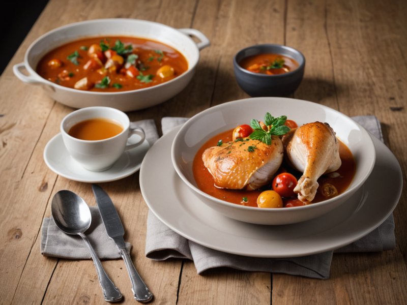 Poulet à l'estragon et tomates séchées