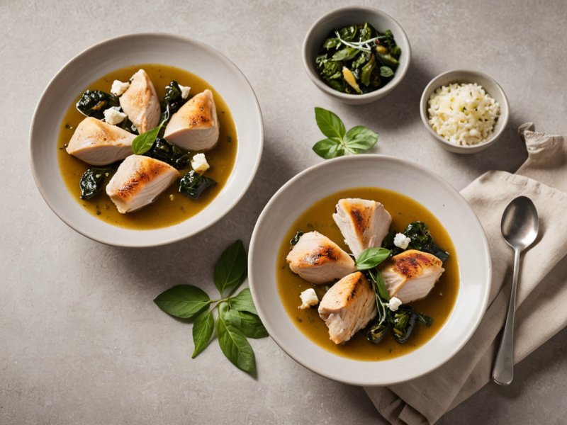 Poulet épinard feta