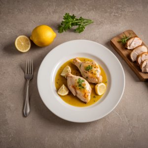 Pollo con salsa de limón
