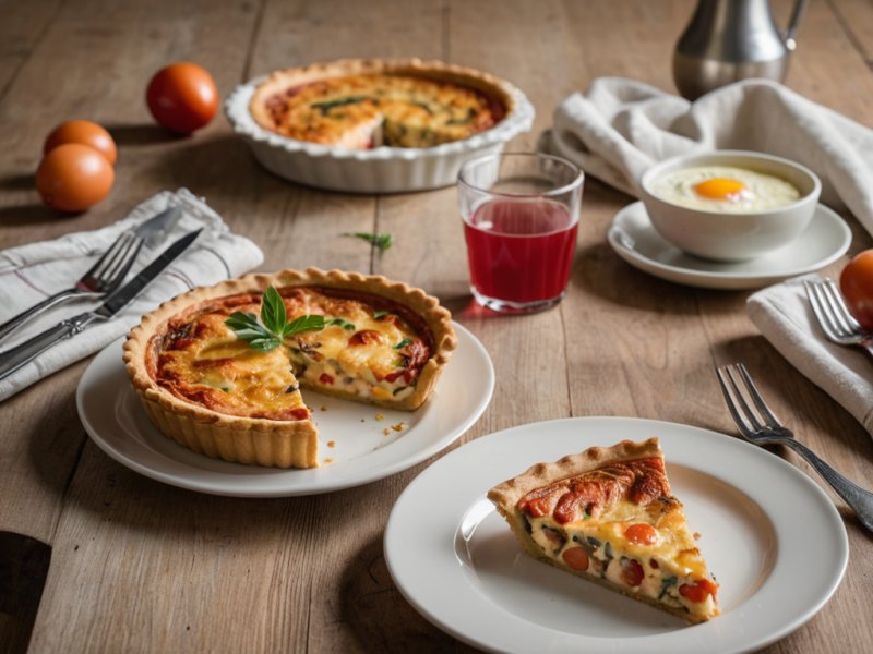 Quiche aux crevettes et tomates cerises