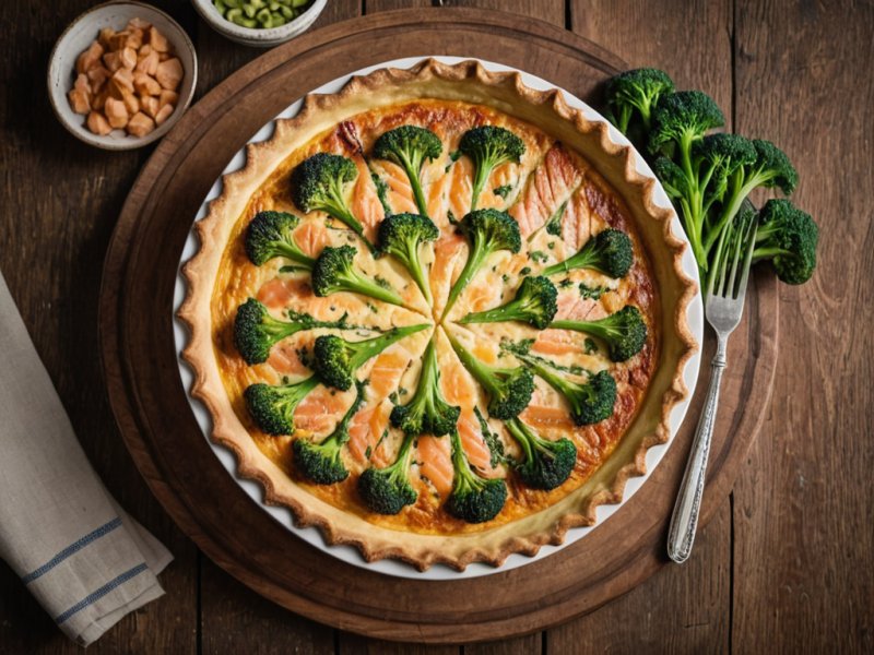 Quiche saumon et brocoli