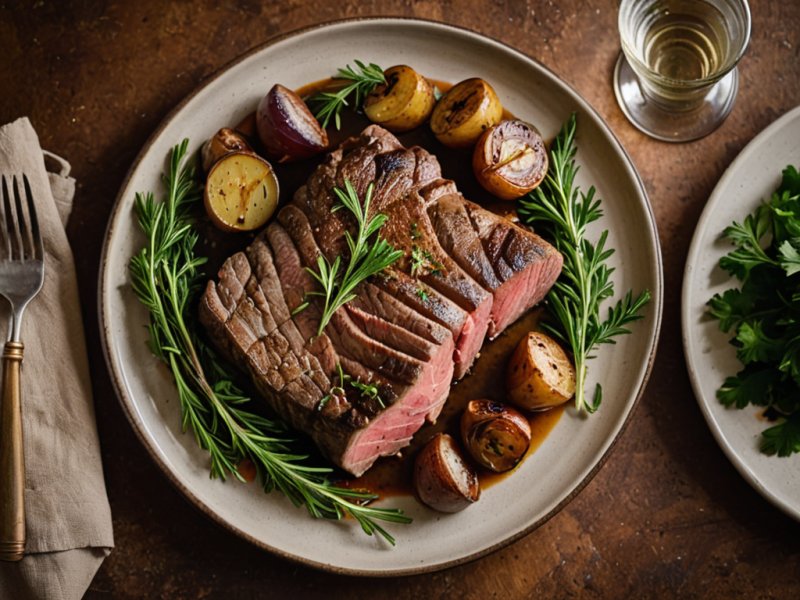 Rôti de boeuf aux herbes