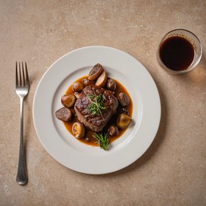 Rôti de boeuf sauce madère