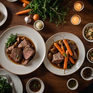 Rôti de veau aux petits oignons