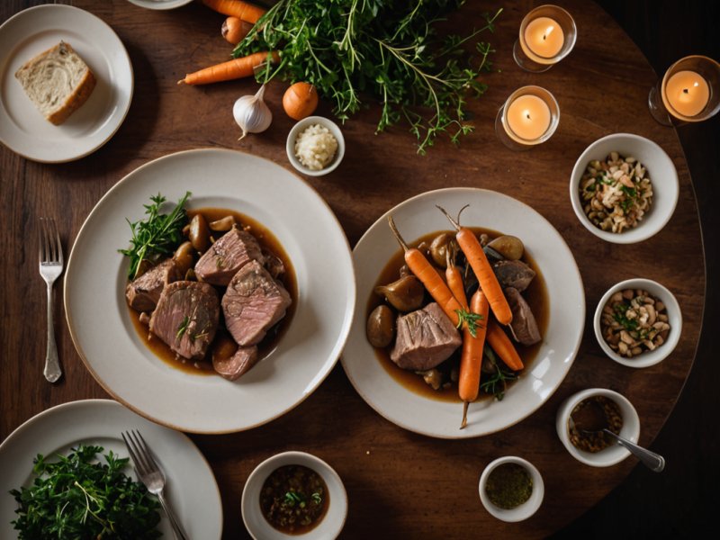 Rôti de veau aux petits oignons
