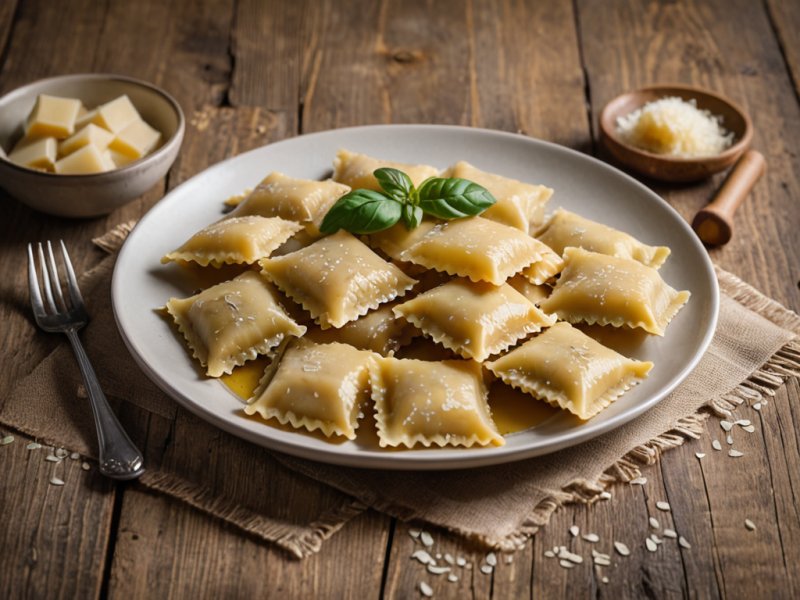Raviolis aux épinards et aux carrés frais