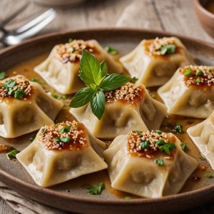 Raviolis chinos al vapor