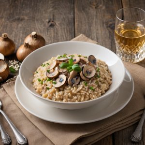 Risotto au champagne et champignons