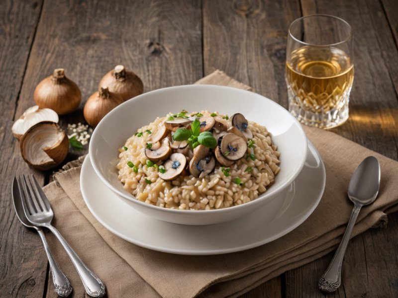 Risotto au champagne et champignons