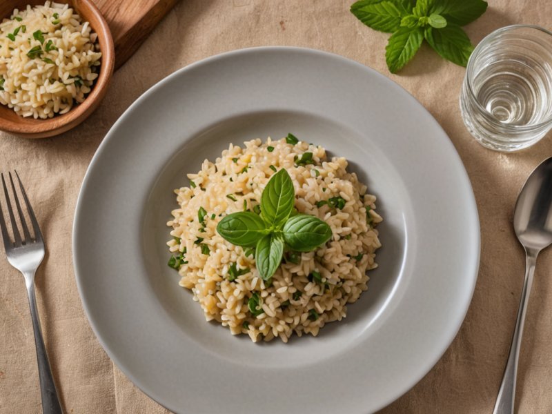 Risotto à la menthe