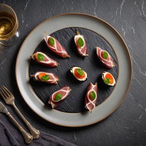 Rouleaux aubergine jambon