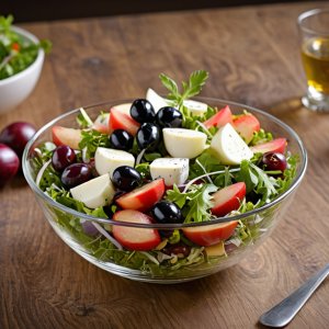 Salade aux pommes et olives