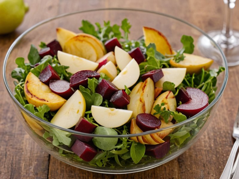 Salade betteraves pommes noix