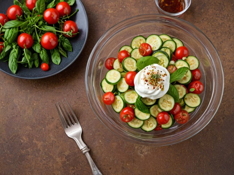 Salade courgette tomate cerise