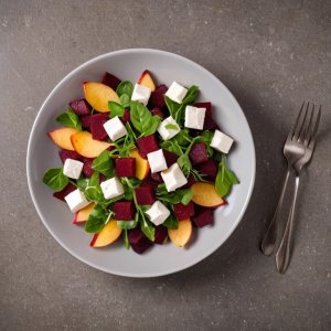 Salade de betteraves rouges aux pommes et yaourt