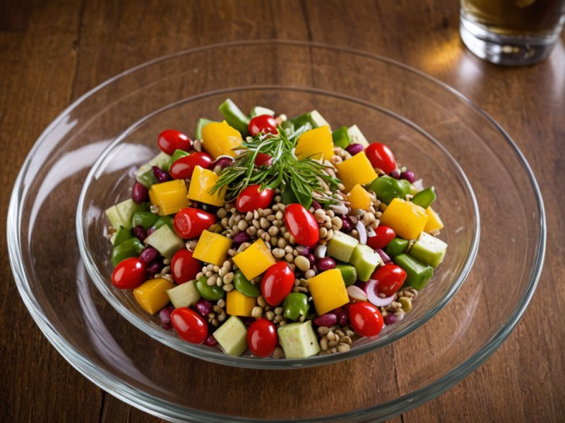 Salade de boulghour aux fèves et poivrons