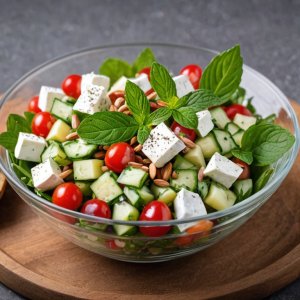 Salade de concombre au yaourt et menthe