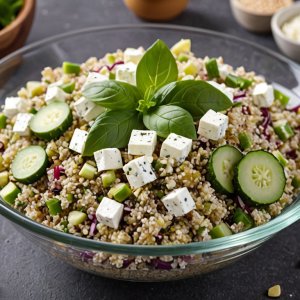 Salade de concombre quinoa et feta