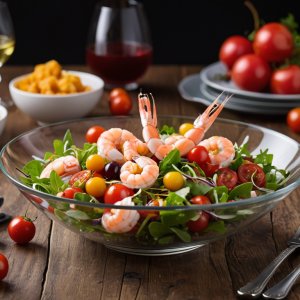 Salade de crevettes exotique