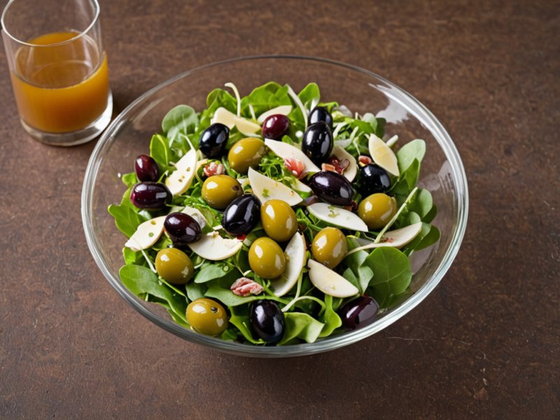 Salade de fenouil, olives et noix