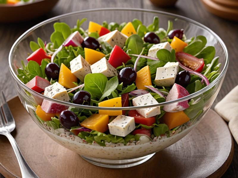 Salade de laitue aux écrevisses