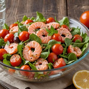 Salade de mâche au saumon frit