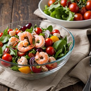 Salade de pâtes aux thon et crevettes