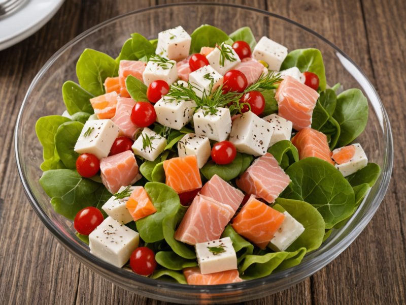 Salade de pâtes surimi saumon