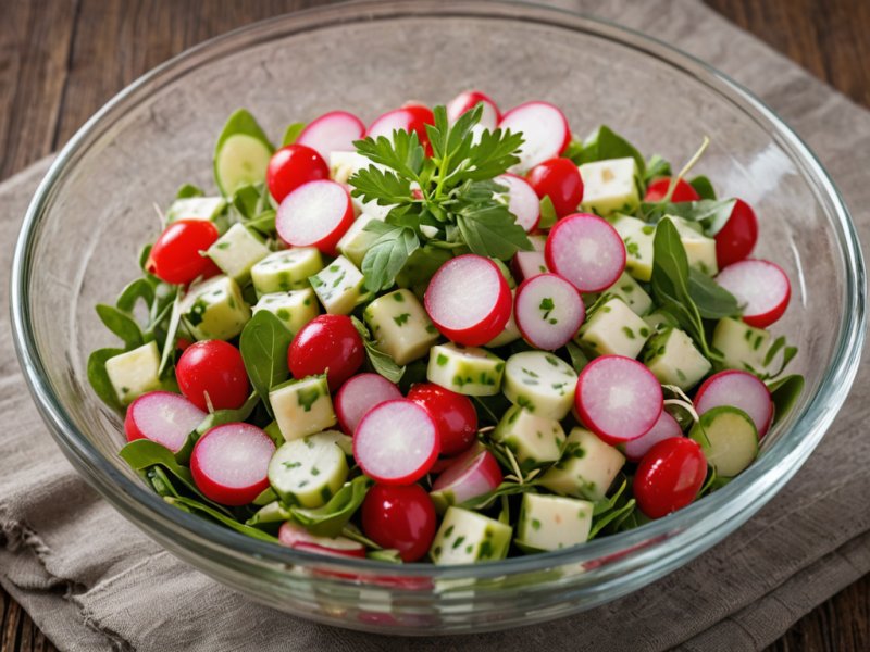 Salade de radis et de concombre