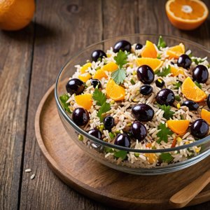Salade de riz à l'orange