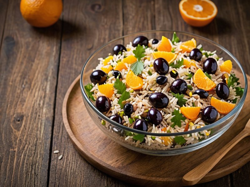 Salade de riz à l'orange