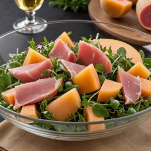 Salade melon jambon