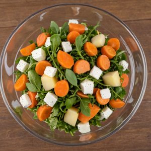 Salade pommes poireaux et carottes