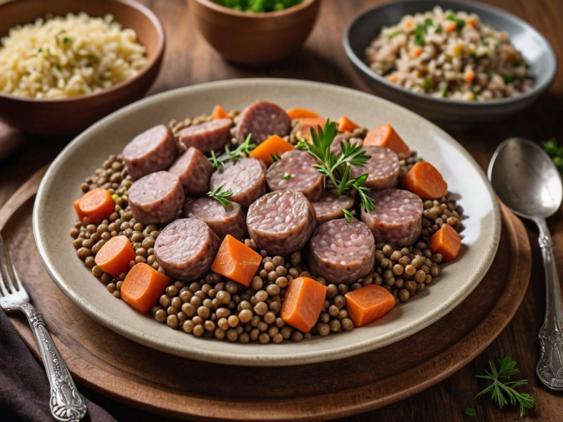Saucisse aux lentilles