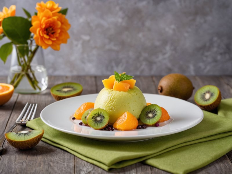 Sorbet aux kiwis et à la mangue