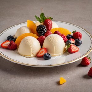 Sorbets glacés aux fruits