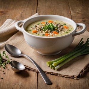 Soupe campagnarde aux lentilles