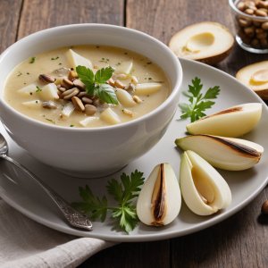 Soupe d'endives aux champignons
