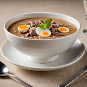 Soupe de bœuf au tapioca