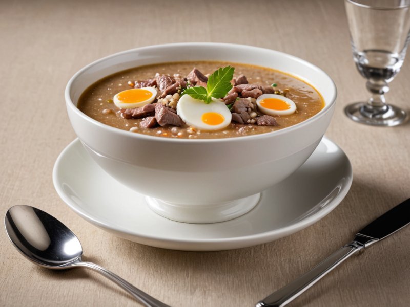 Soupe de bœuf au tapioca