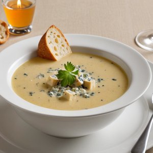 Soupe de céleri rave et roquefort